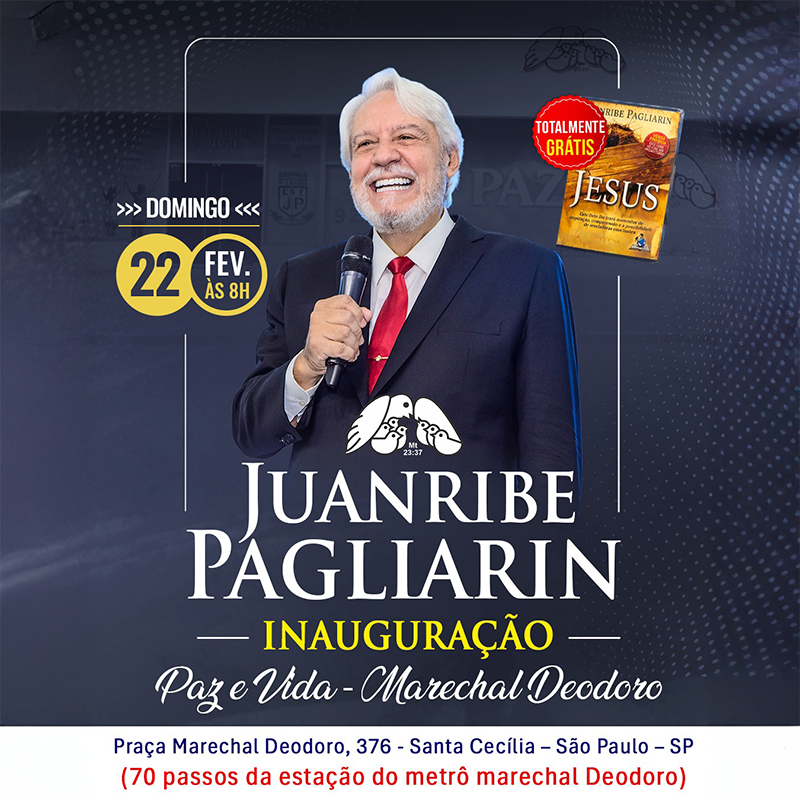 Paz e Vida anuncia inauguração de novo templo na estação Marechal Deodoro em SP