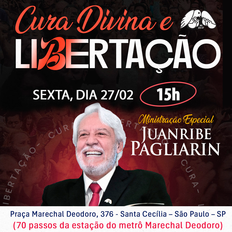 Pastor Juanribe na Paz e Vida Marechal Deodoro nesta sexta feira 27.02